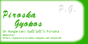piroska gyopos business card